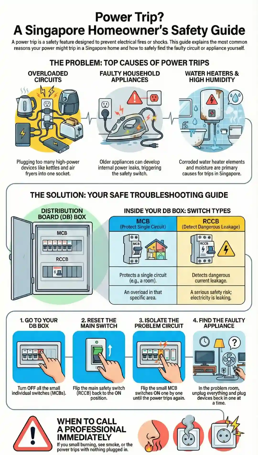 Causes of Power Trip: What to Check in Singapore Homes