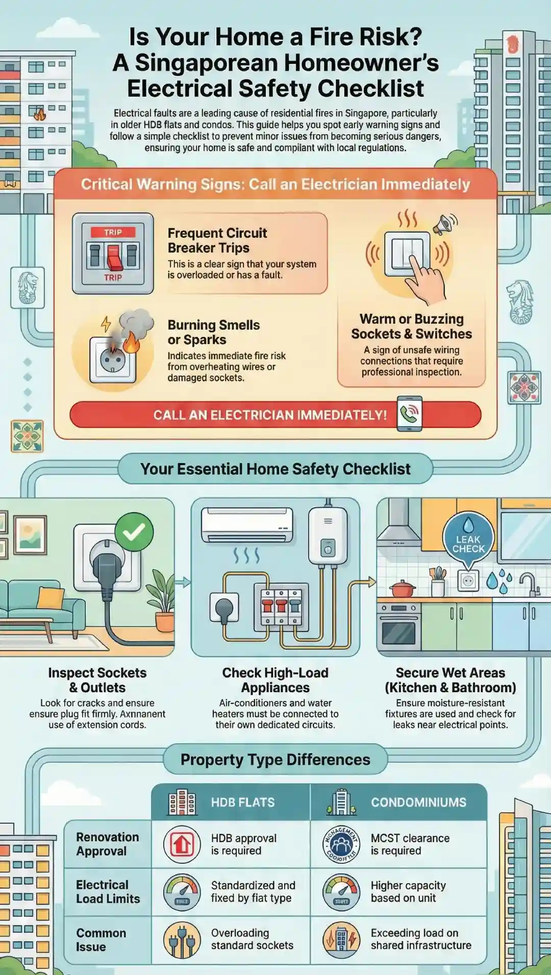Electrical Safety Checklist for HDB & Condo Owners in Singapore